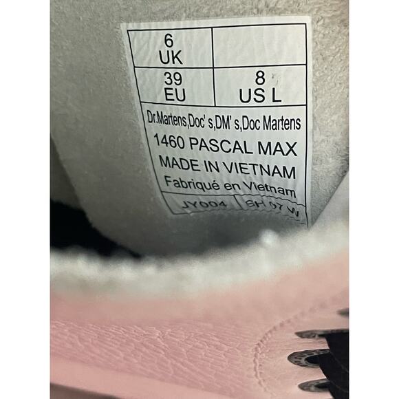 NEW Dr. Martens 1460 Pascal Max White Leather Platform Combat Boots - Picture 13 of 13